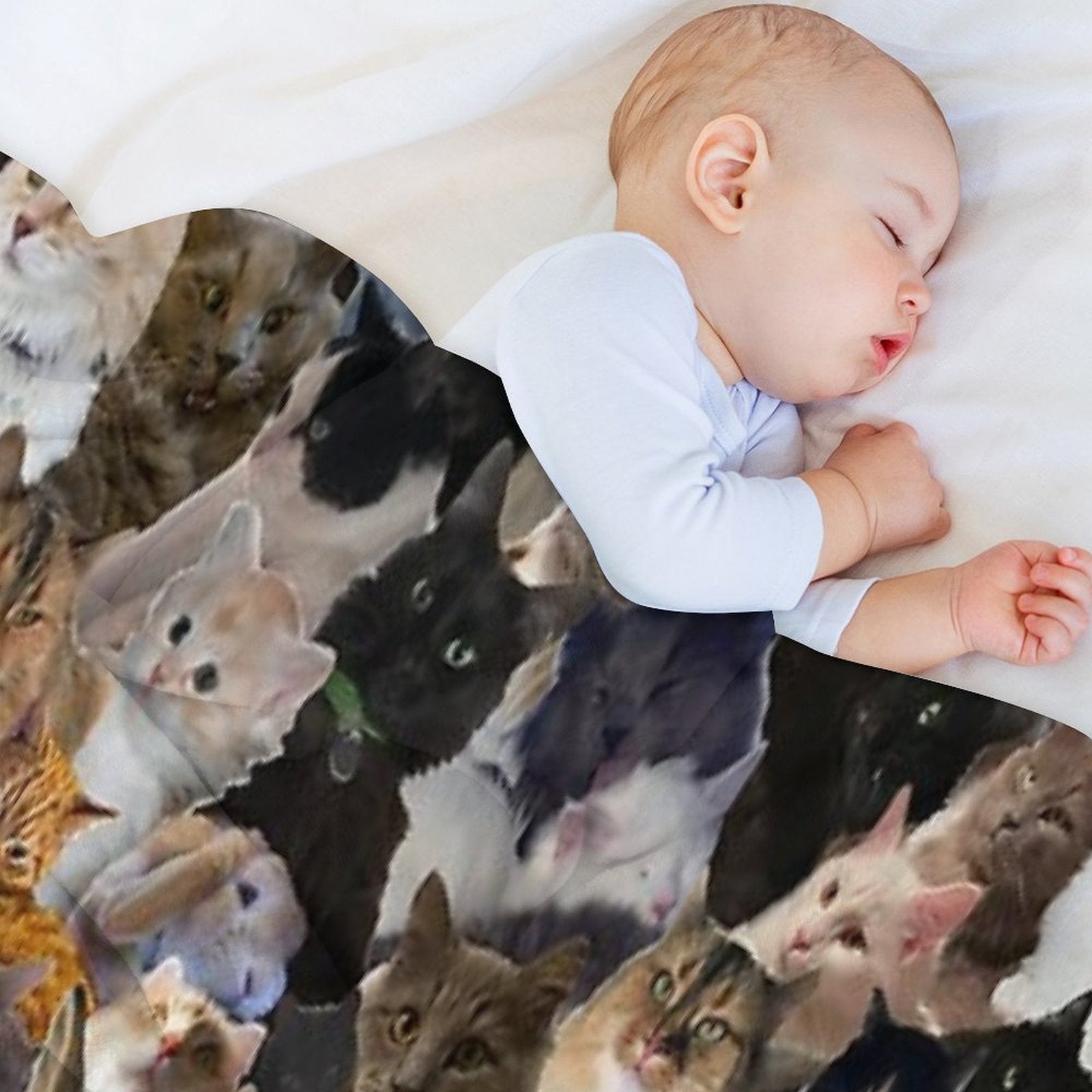 Collage with Pets (mostly Cats) Versatility Throw Blanket