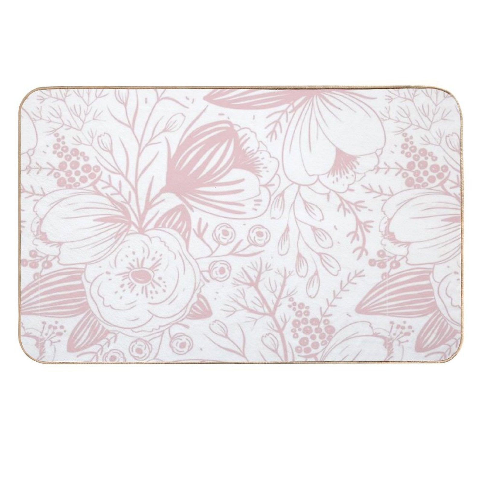 Vintage Light Color Floral Patterns, Vintage Light Color  Pattern ,Pattern for Nature Lovers.  Multi-Purpose Bath Mat
