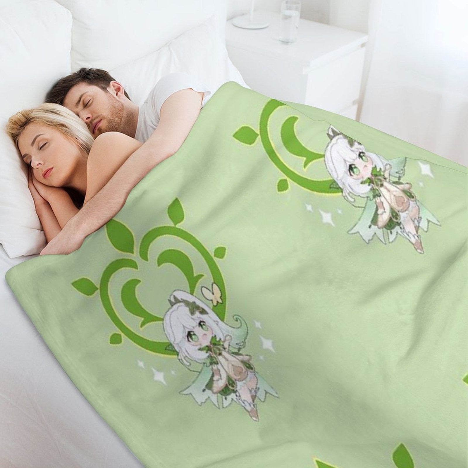 Dendro Archon. Genshin Impact. Nahida Travel-friendly Throw Blanket