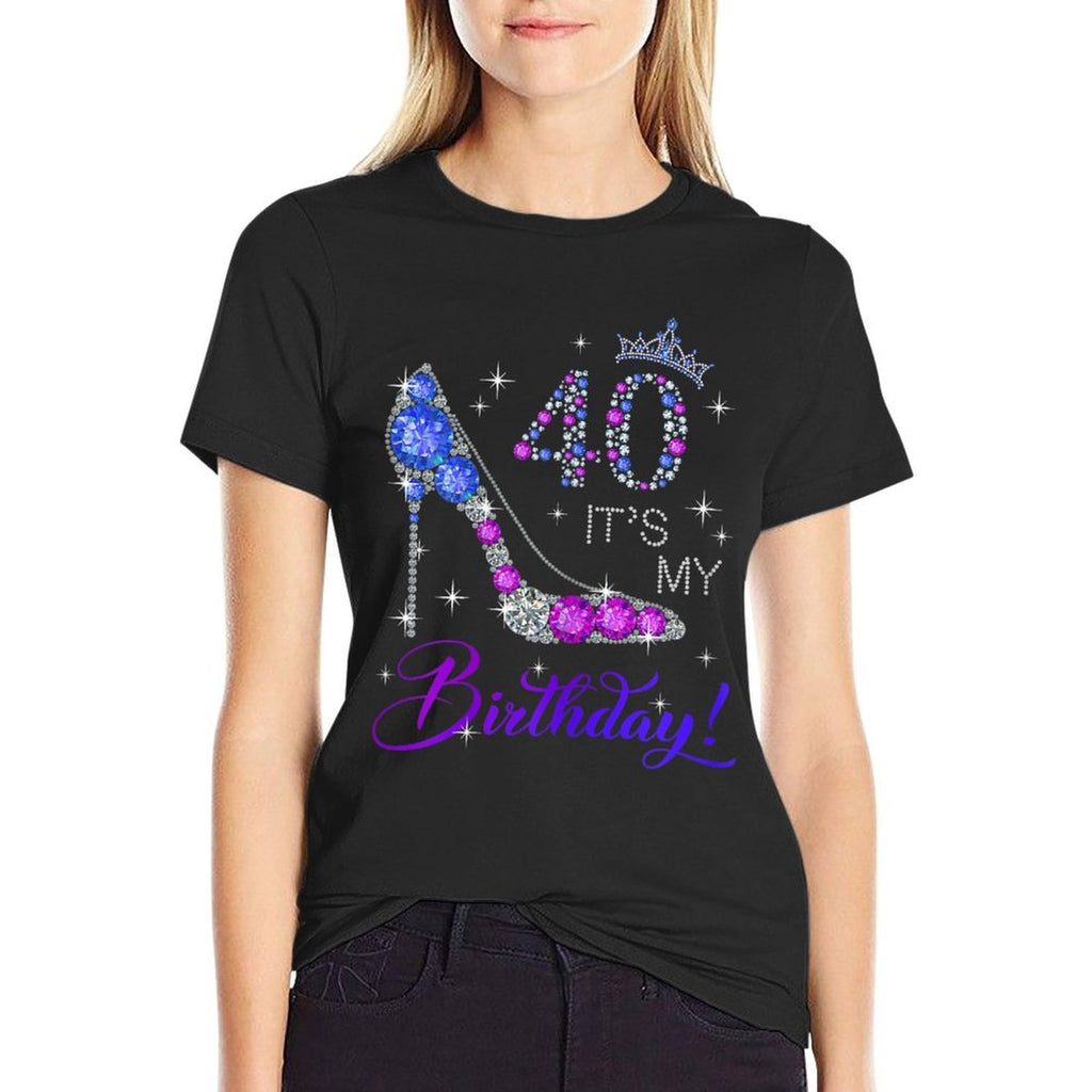 40 Years Old It's My Birthday for Women 40th Birthday  Vintage-inspired T-Shirt