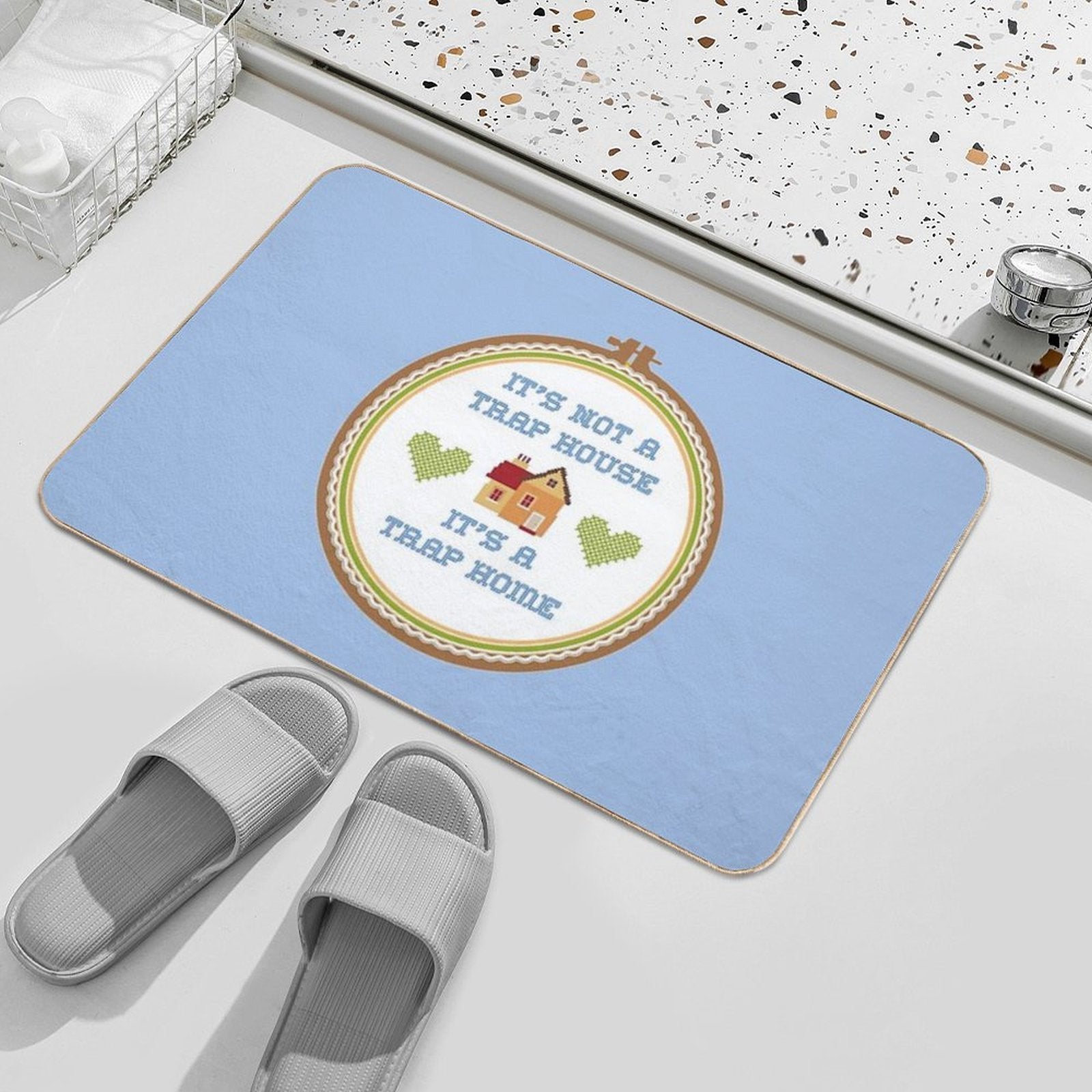 Trap Home  Easy Maintenance Bath Mat