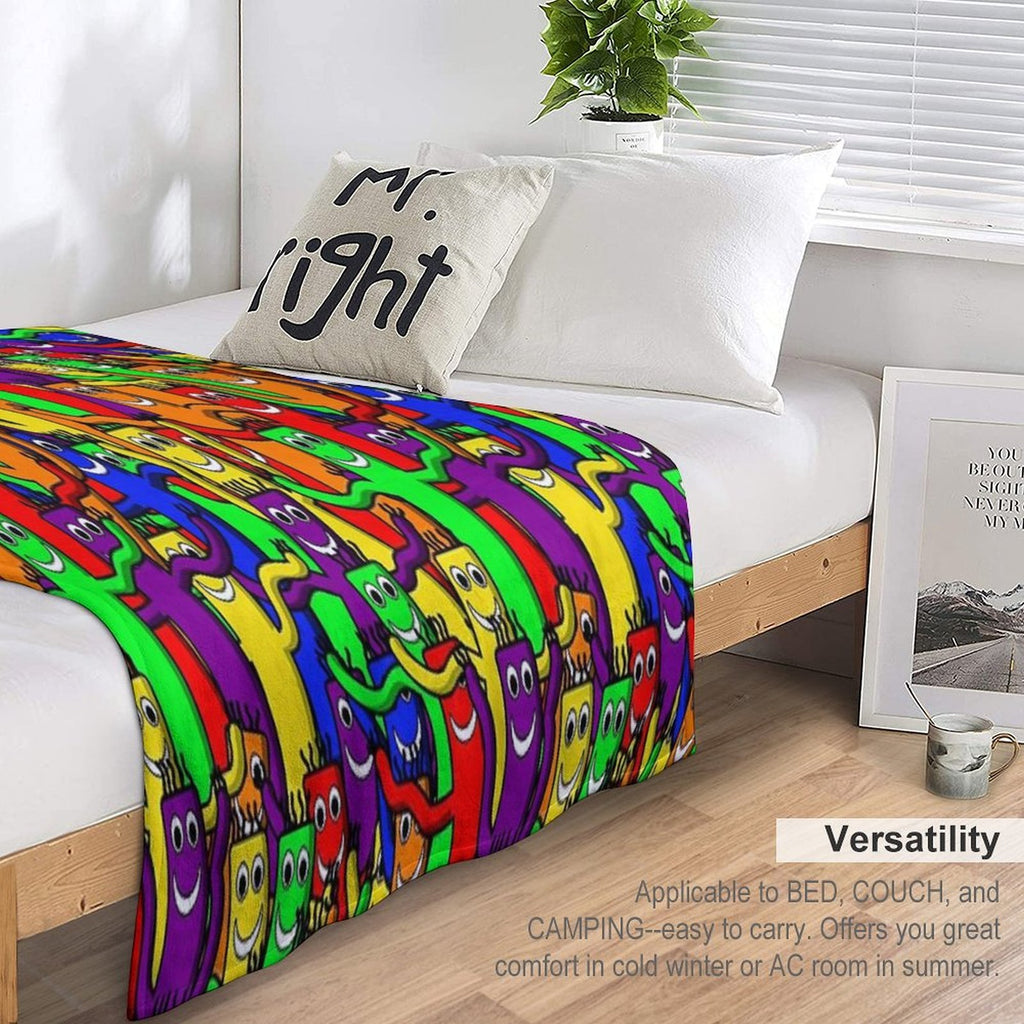 Wacky Inflatable Arm Flailing Tube Man Eco-conscious Throw Blanket