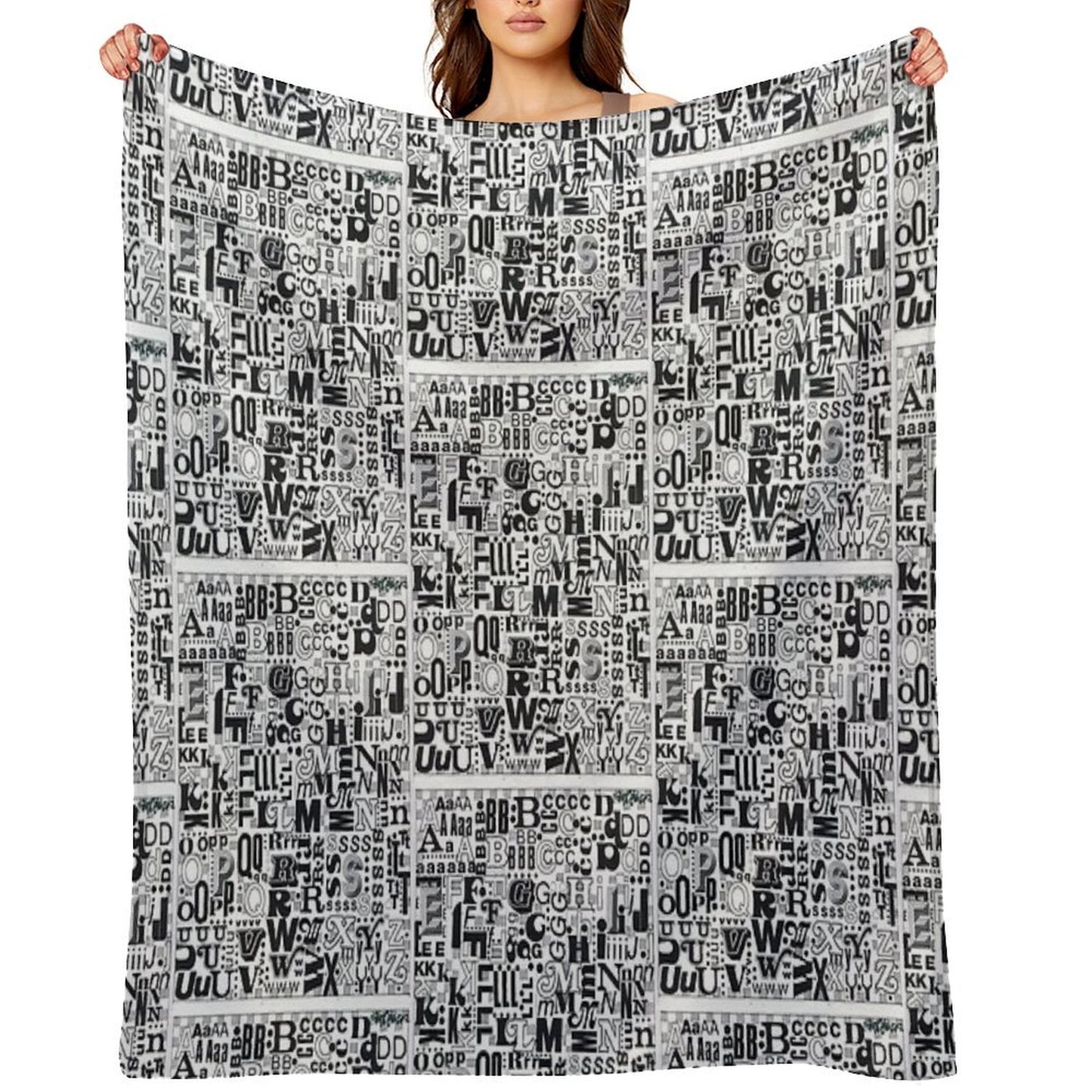 Alphabet Soup Compact Throw Blanket