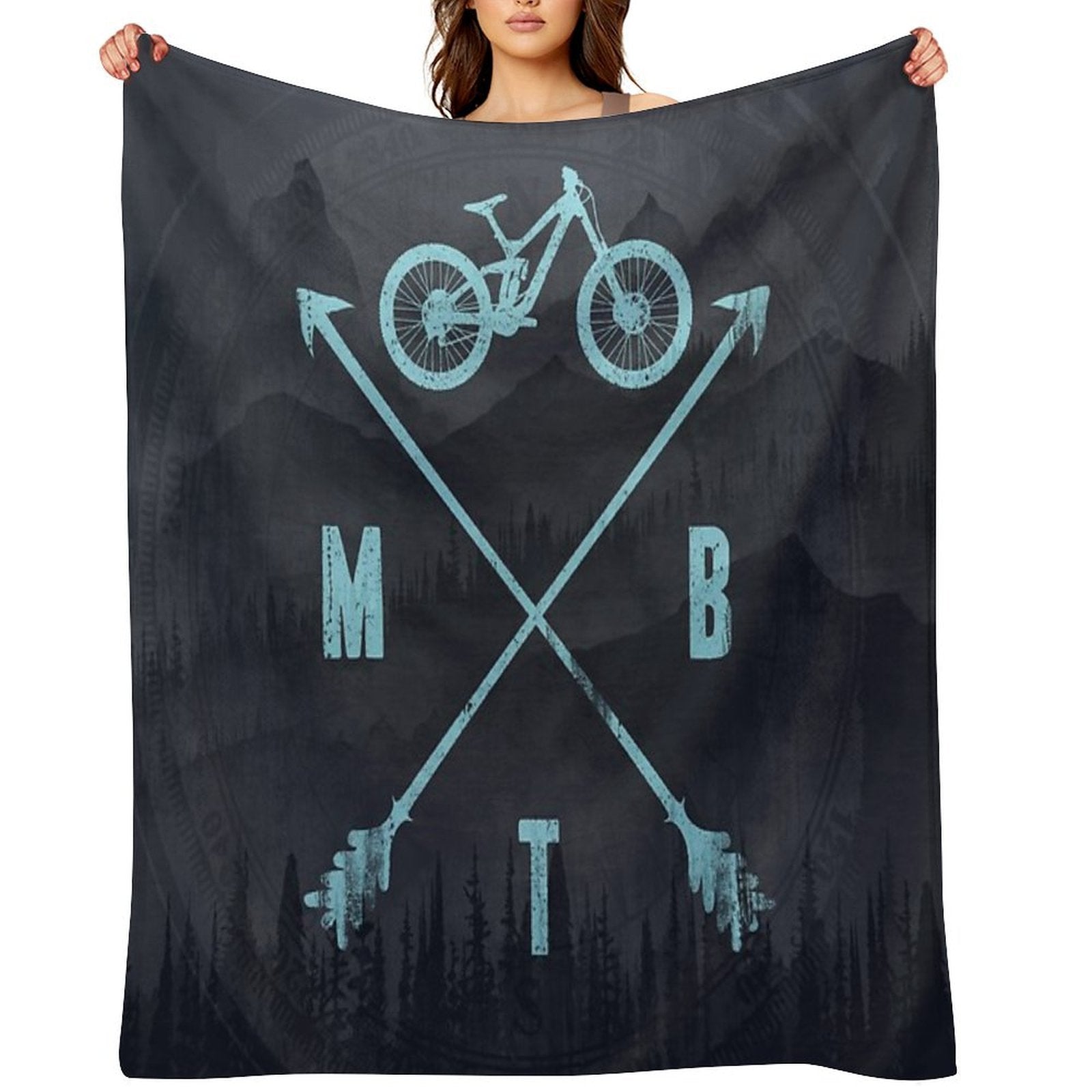 Downhill MTB Compact Throw Blanket