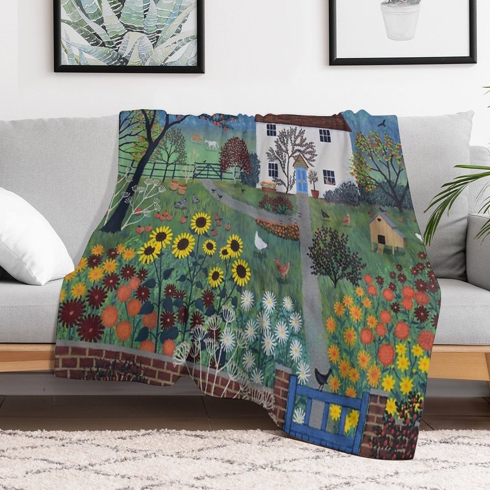 Apple Tree Cottage Sustainable Throw Blanket