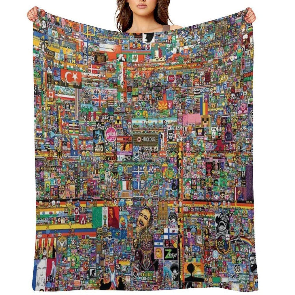 RPlace 2022 - Poster Versatility Throw Blanket