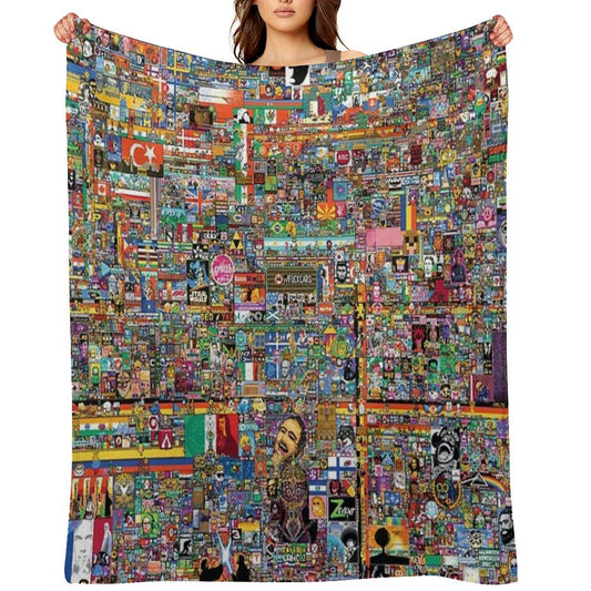 RPlace 2022 - Poster Versatility Throw Blanket