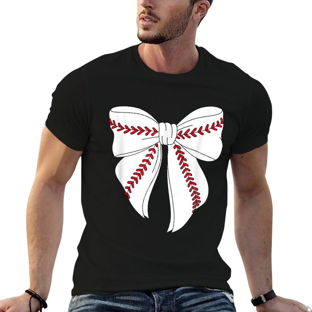 Coquette Bow Baseball For Kids Youth Girls Baseball Mom Mama  Stretchy T-Shirt