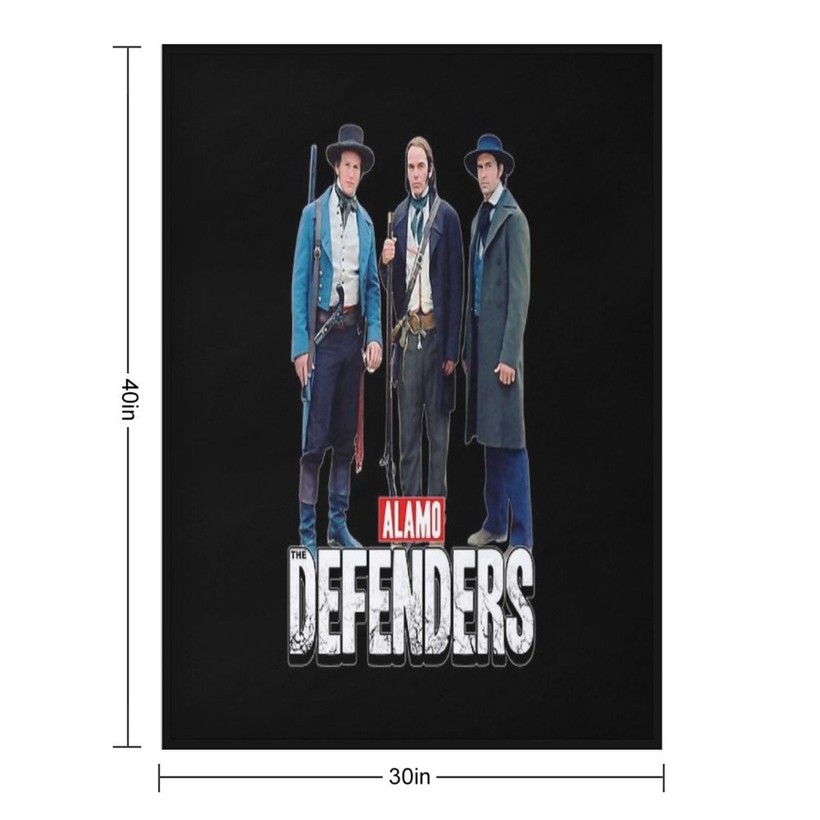Alamo. The Defenders. Premium Throw Blanket
