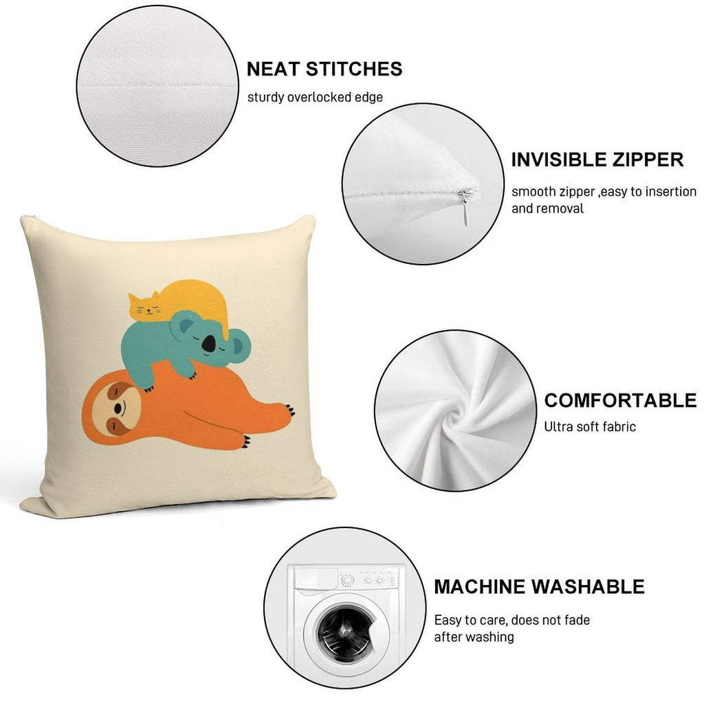 Being Lazy Soft Fade-Resistant Throw Pillow