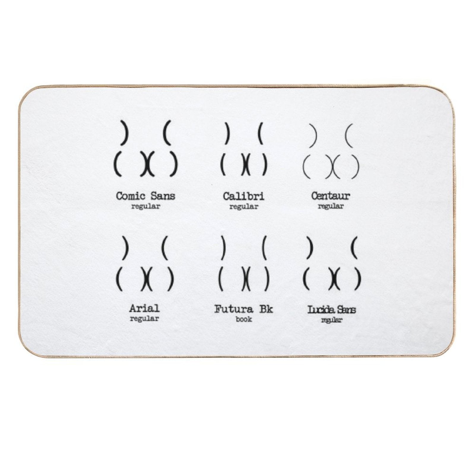 Wich One Is Your Butt Font  Toxin-Free Bath Mat