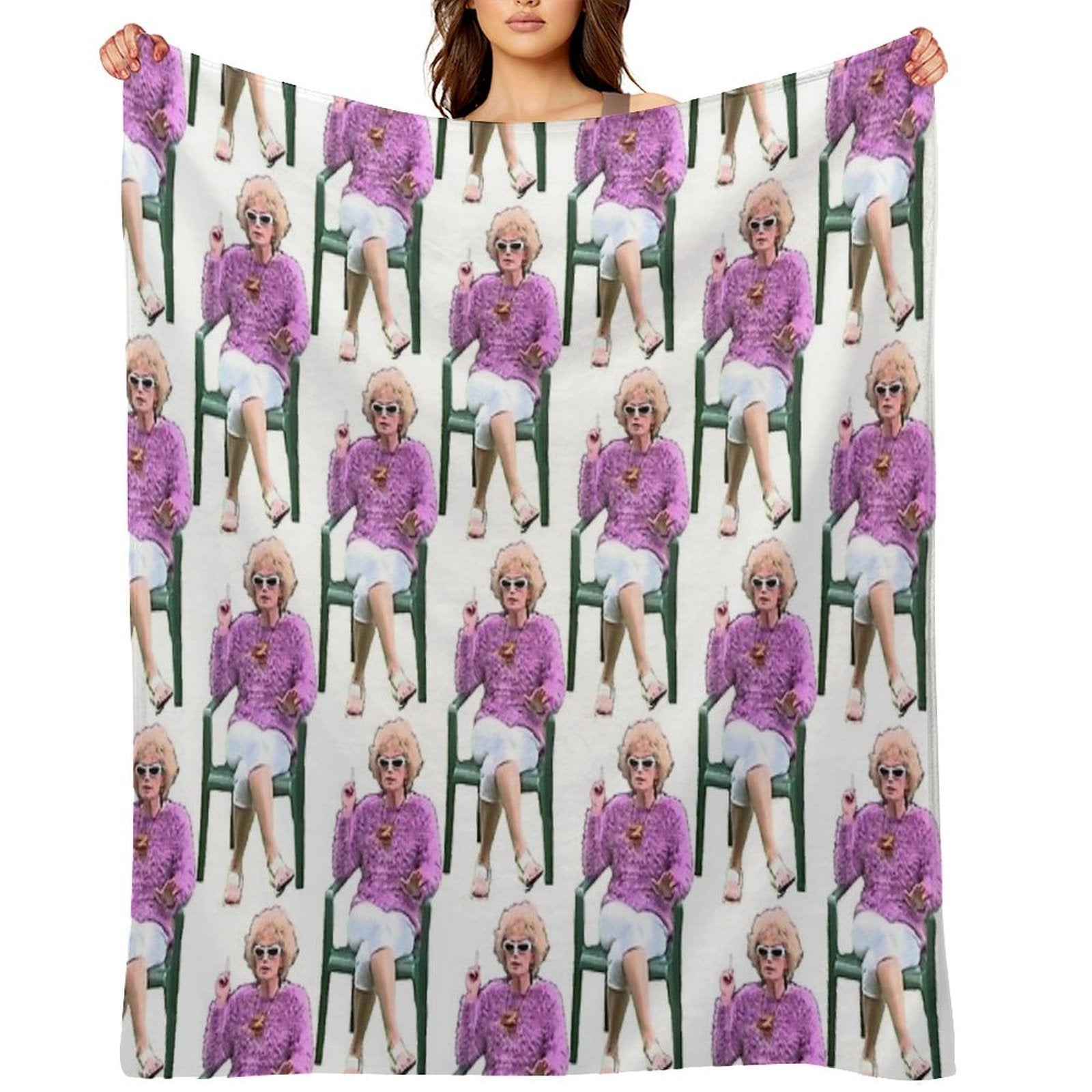 Kath And Kim Kath Having A Smoke Comfort Throw Blanket