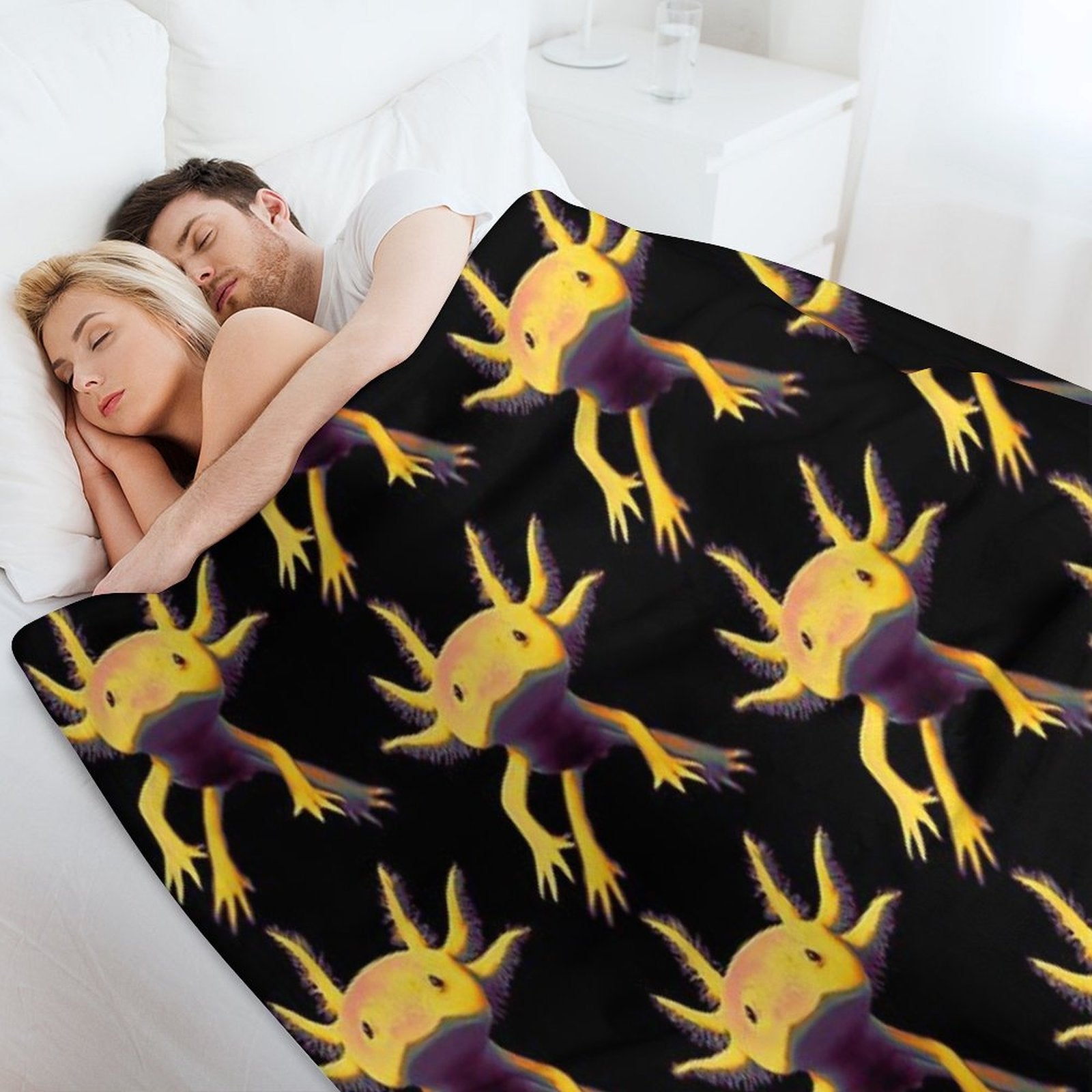 Axolotl Travel-friendly Throw Blanket