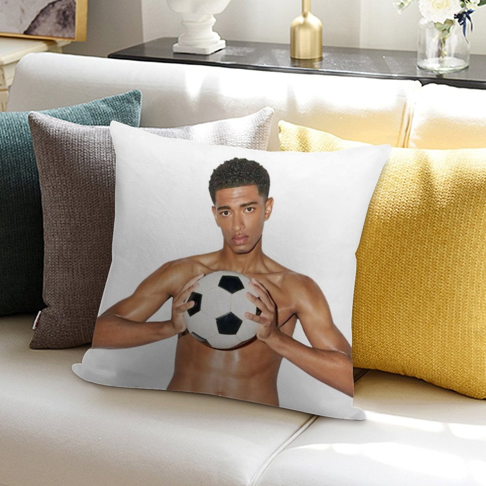 Jude Bellingham Soft Shrink-Resistant Throw Pillow