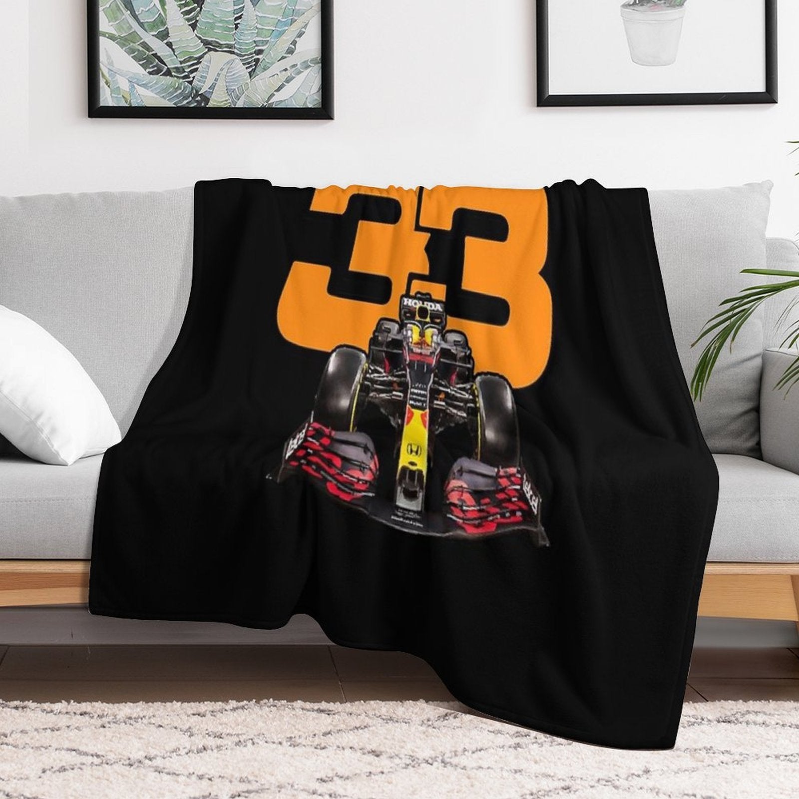 Max Verstappen 33 Formula 1  Design 3 Versatility Throw Blanket