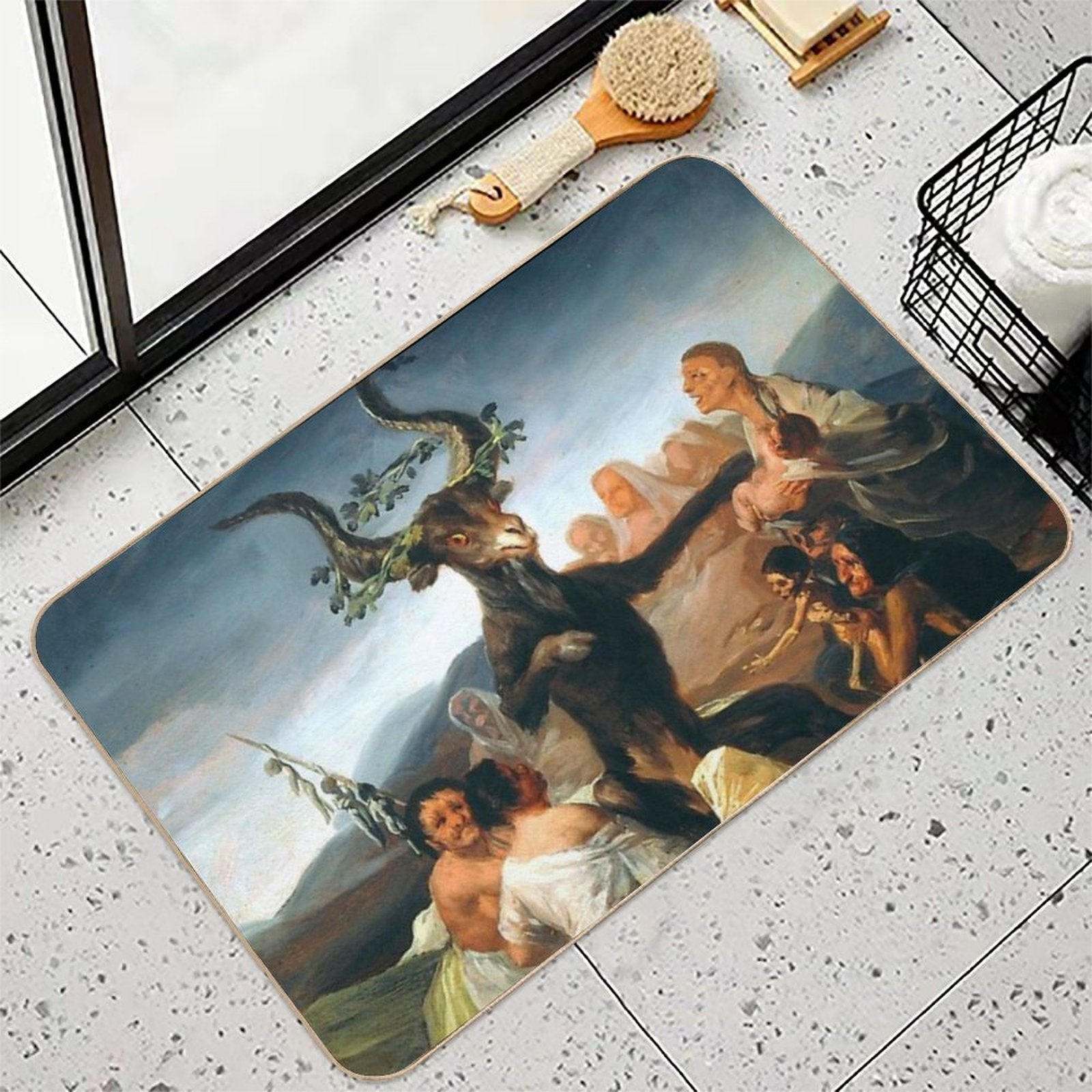 Francisco Goya The Sabbath of Witches  Long-Lasting Bath Mat