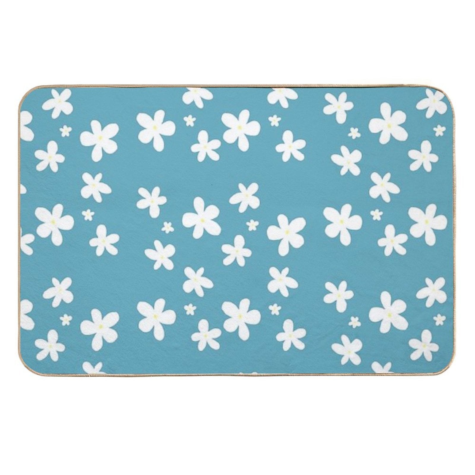 Daisy Pattern  Fade-Resistant Bath Mat