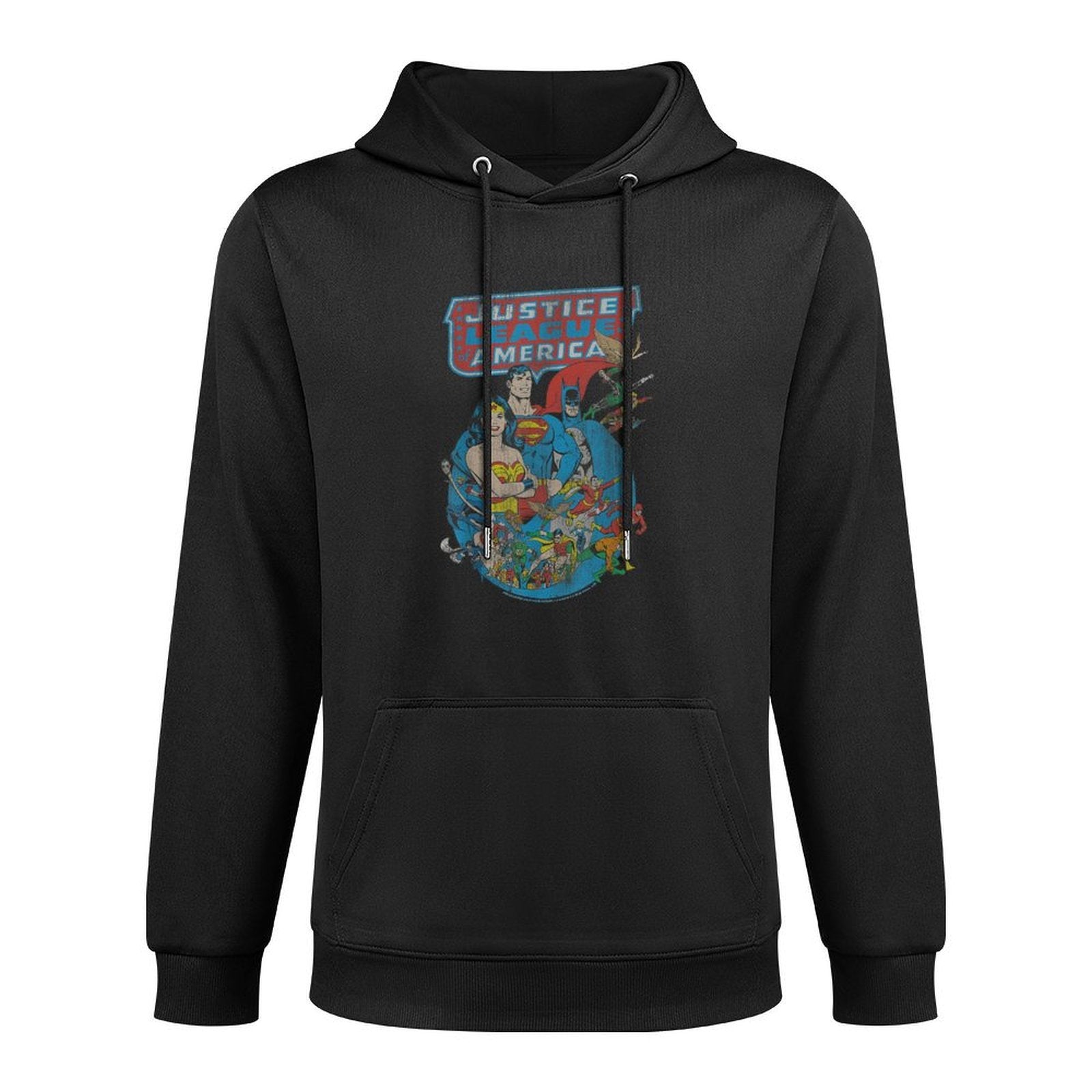 DC Comics Justice League Retro Poster Medium-Weight Fabric Hoodie