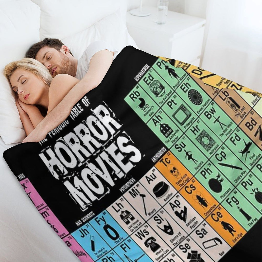 Periodic Table of Horror Movies Premium Throw Blanket