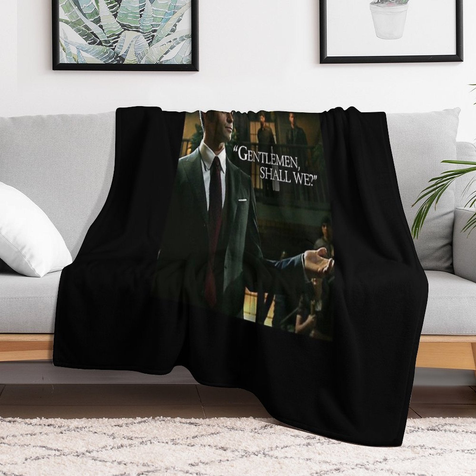 Elijah Gentlemen Shall We Velvety-soft Throw Blanket