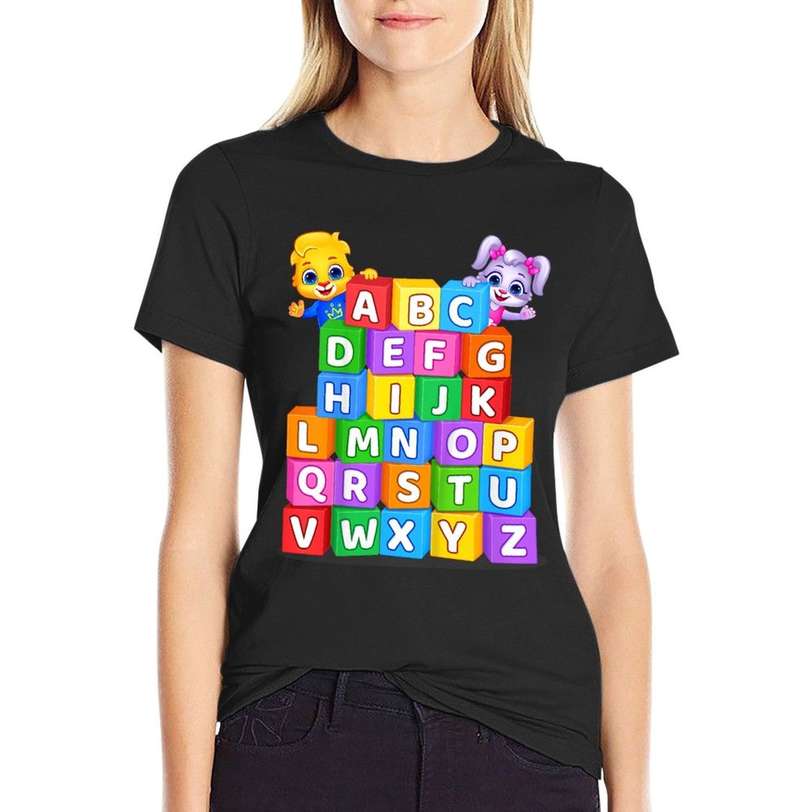 Colorful Alphabet Letters A to Z for Kids by Lucas & Friends  Affordable Price T-Shirt