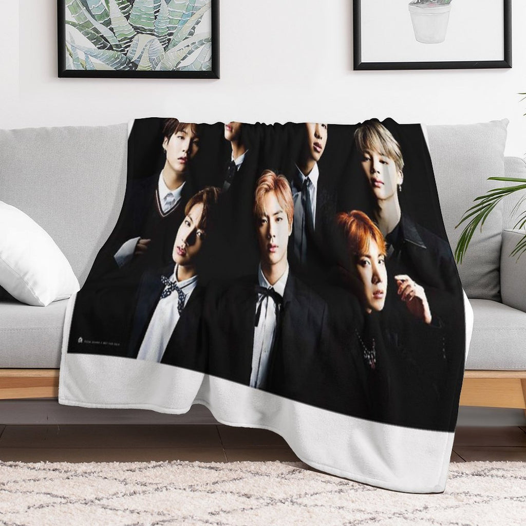 BTS Group Photo Durable Throw Blanket