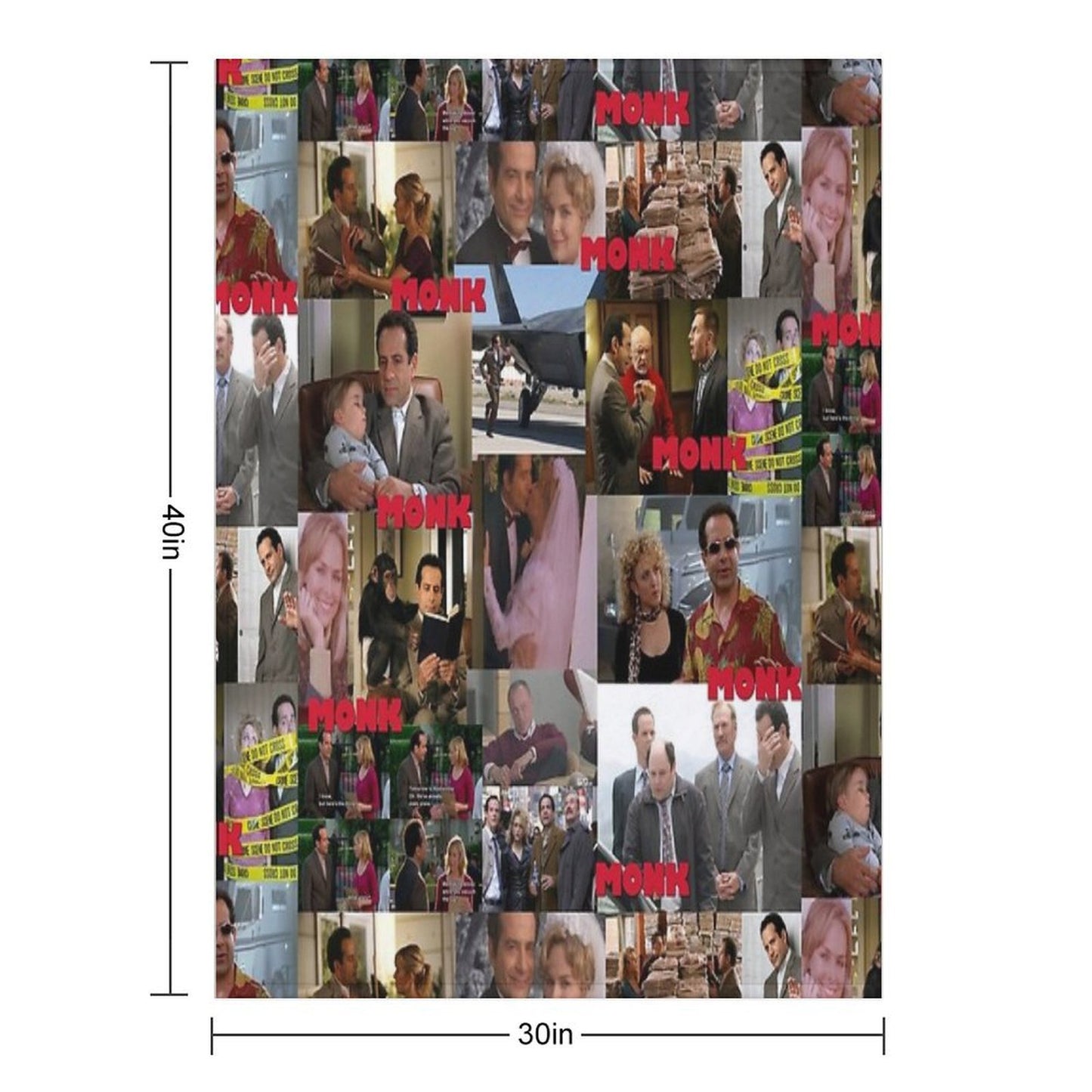 Monk Collage Premium Throw Blanket