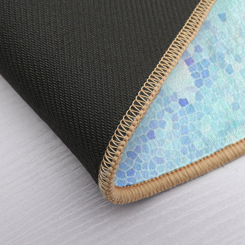 Periwinkle Modern Mosaic  Toxin-Free Bath Mat