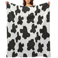 Swiss Cow Print Shrink-resistant Throw Blanket