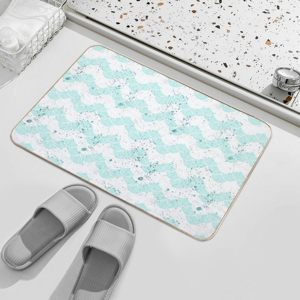 Mermay Scales Glitter Mermaid Have More Fun  Fade-Resistant Bath Mat