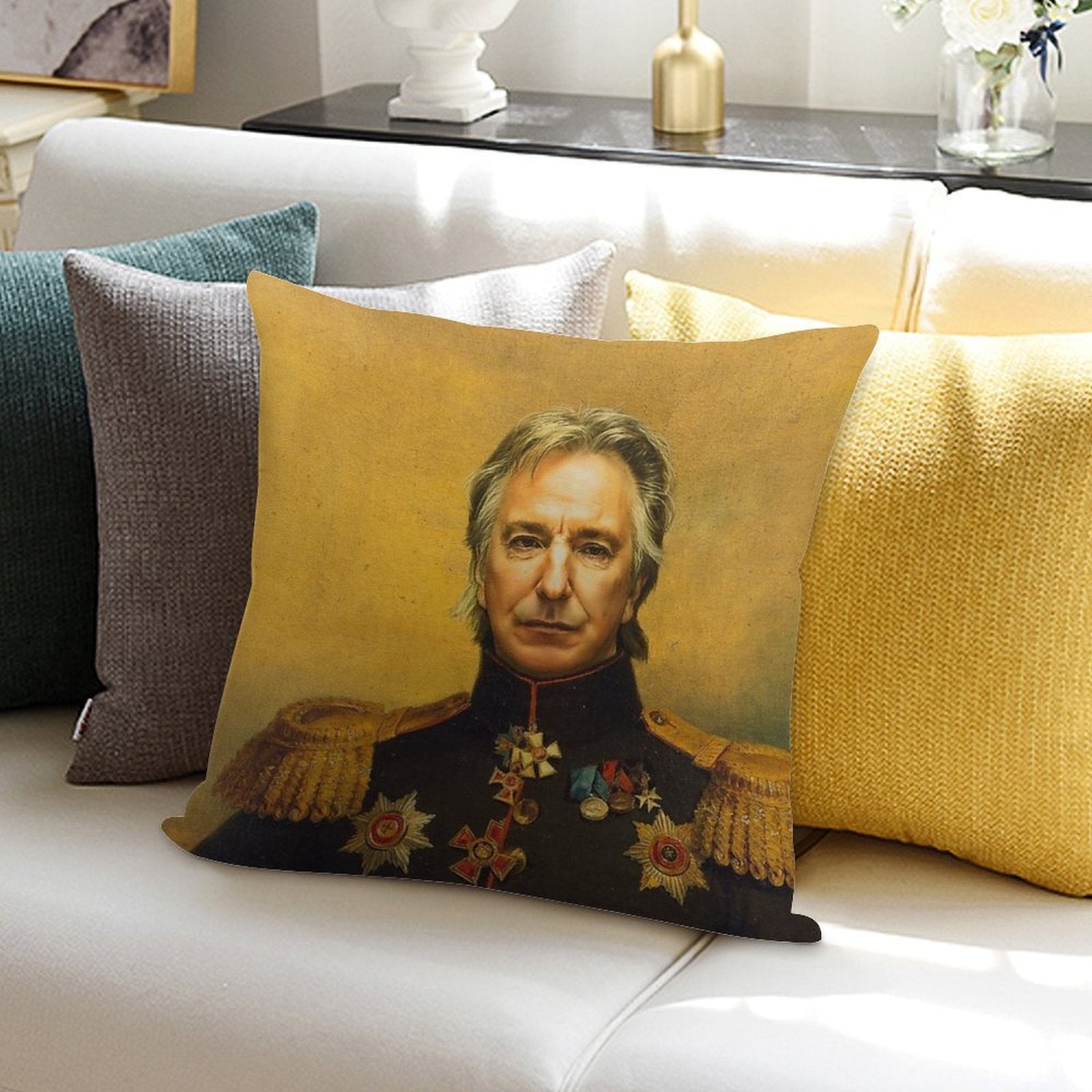 Alan Rickman - Replaceface Soft Style Accent Throw Pillow