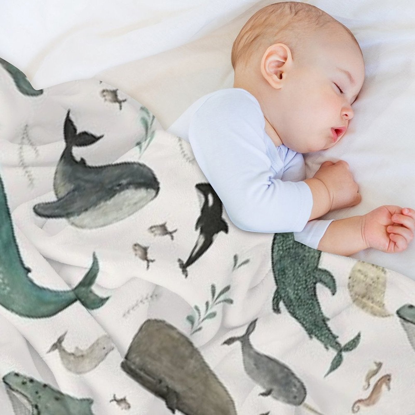 Whale Song Eco-conscious Throw Blanket