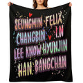 Stray Kids Name Travel-friendly Throw Blanket