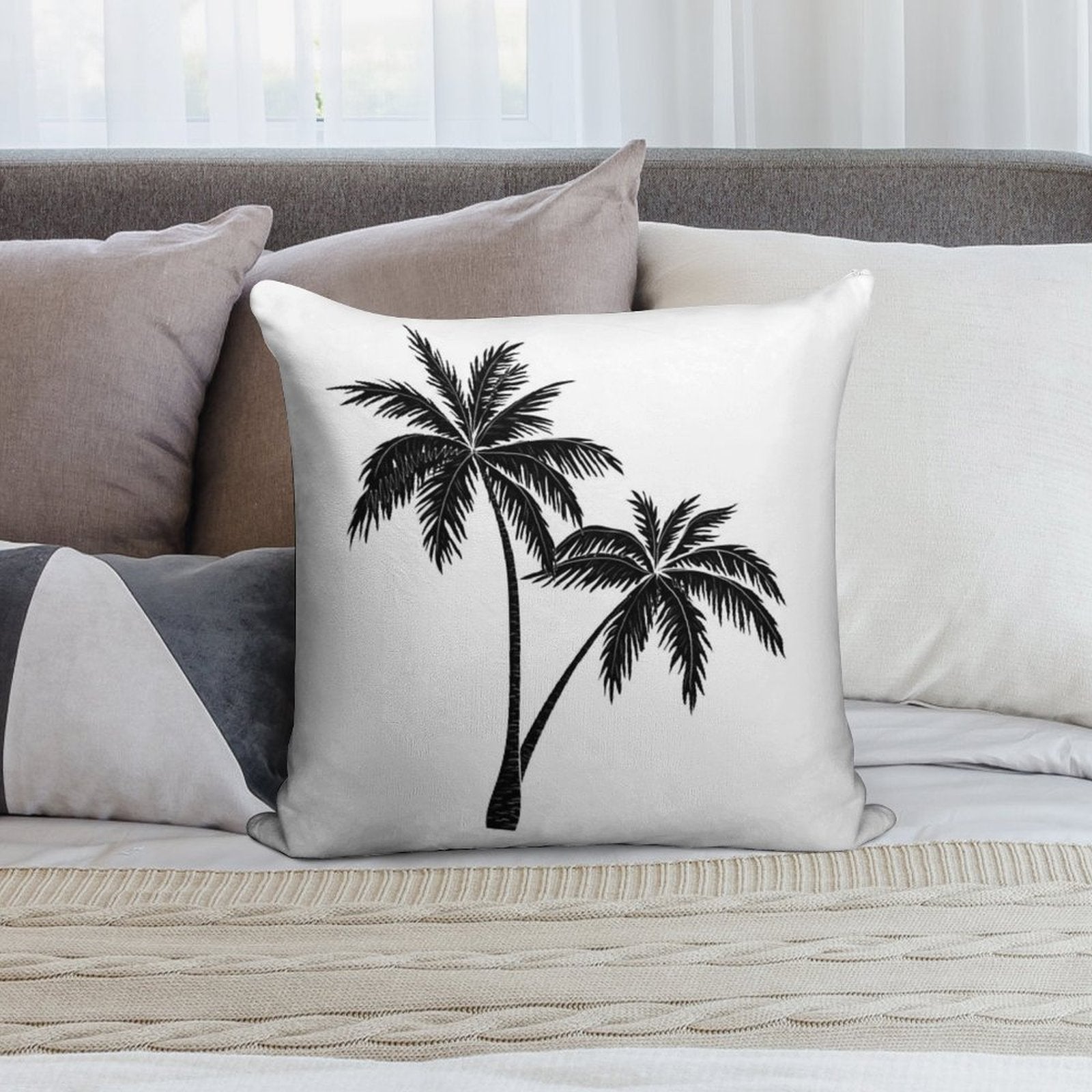 Palm Tree Soft Home Decor Throw Pillow