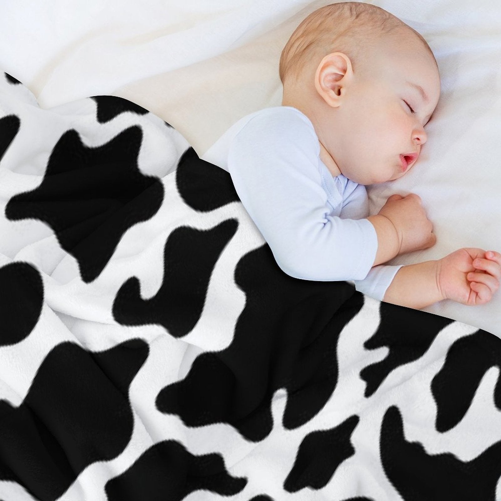 Cow Skin Pattern Easy Care Throw Blanket
