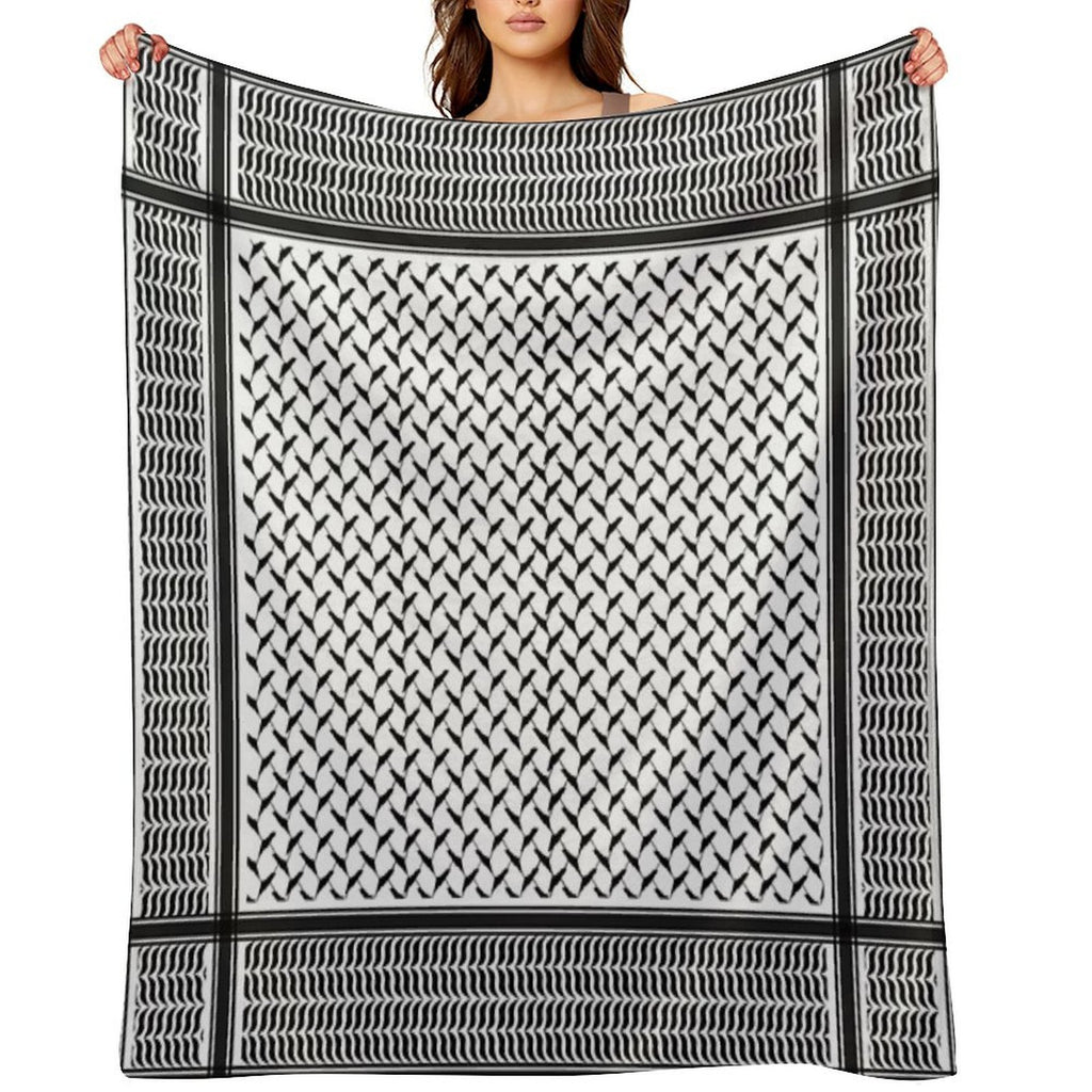 Palestinian Keffiyeh  Palestine Map Pattern Compact Throw Blanket