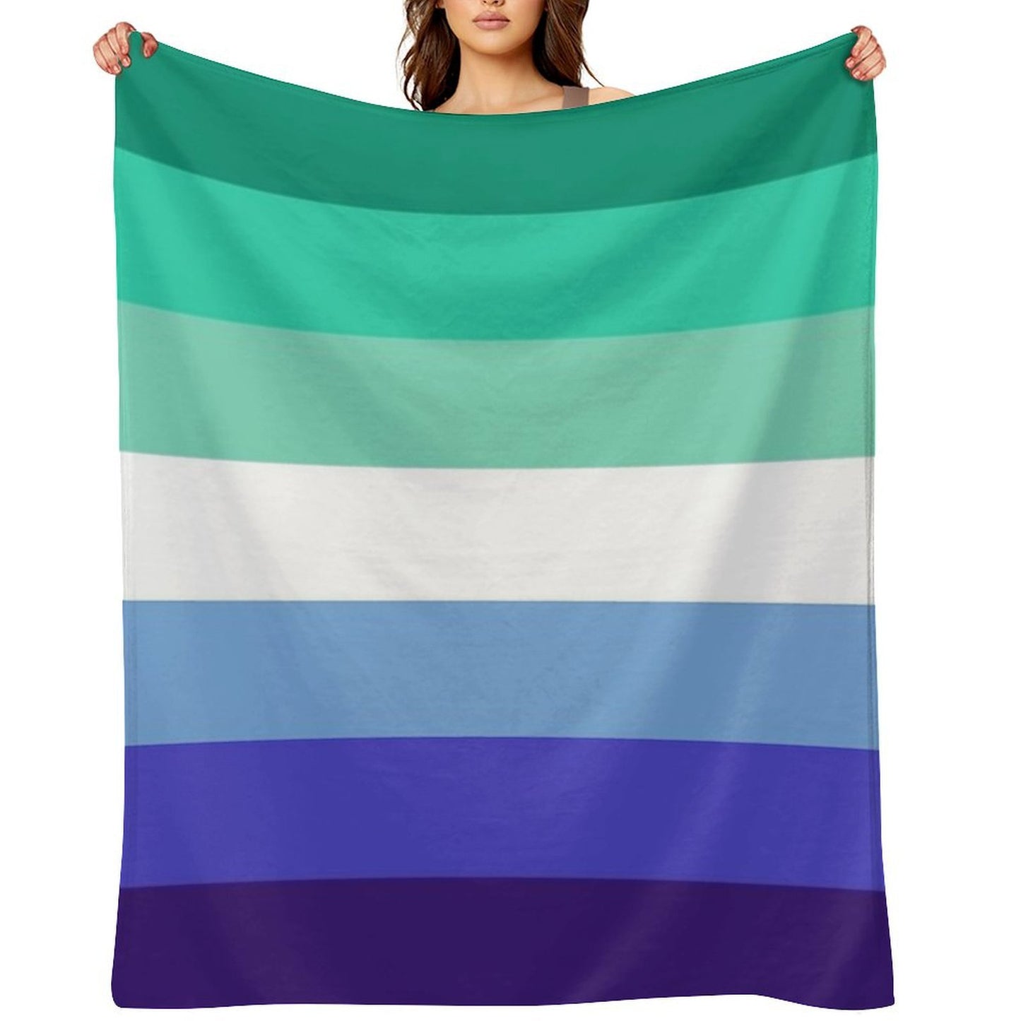 MLM Gay Pride Flag Machine-washable Throw Blanket
