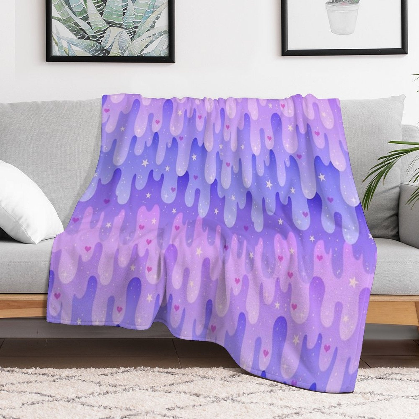 Lavender Slime Versatility Throw Blanket