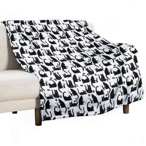 Bad Cats Knocking Stuff Over Sustainable Throw Blanket