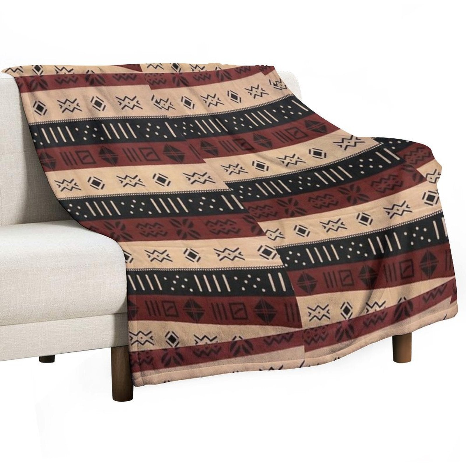 Indigenous Patterns of Earth. Designed by Amarican10. Premium Throw Blanket