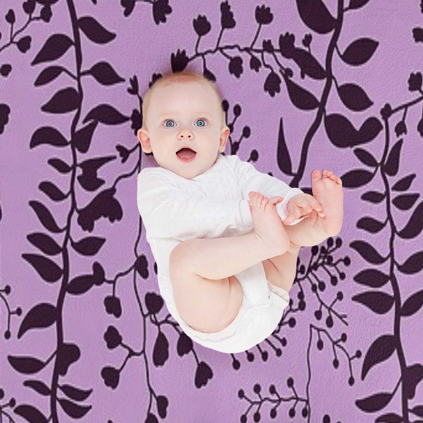 Bella Swan Lavender Freesia Sustainable Throw Blanket