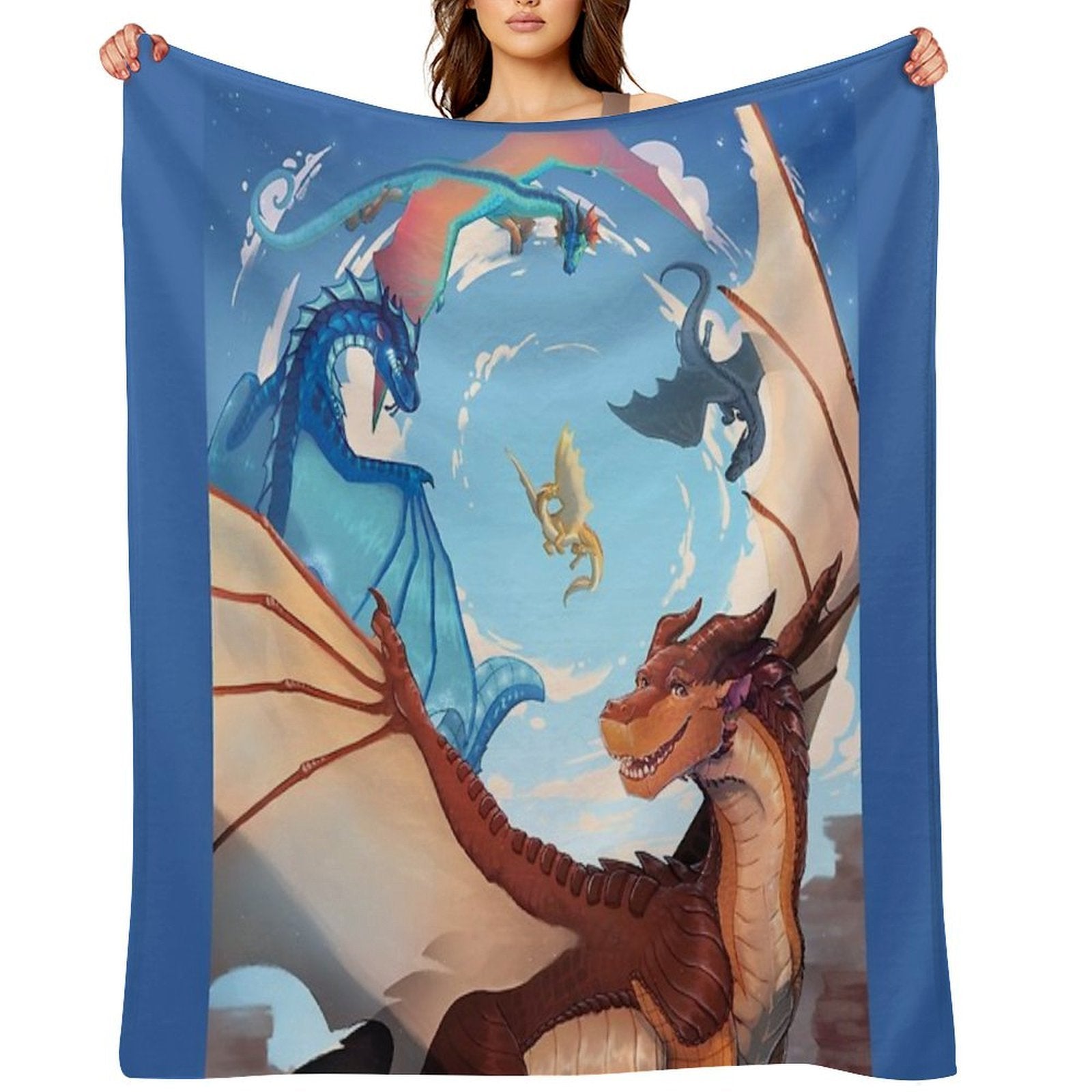 Wings of Fire - Clay And The Dragonets of Destiny Anti-pilling Throw Blanket