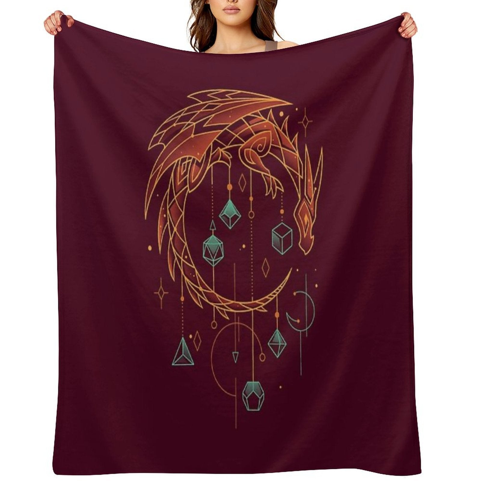 Draconic Dice Keeper - Roleplayer Gamer All-season Throw Blanket