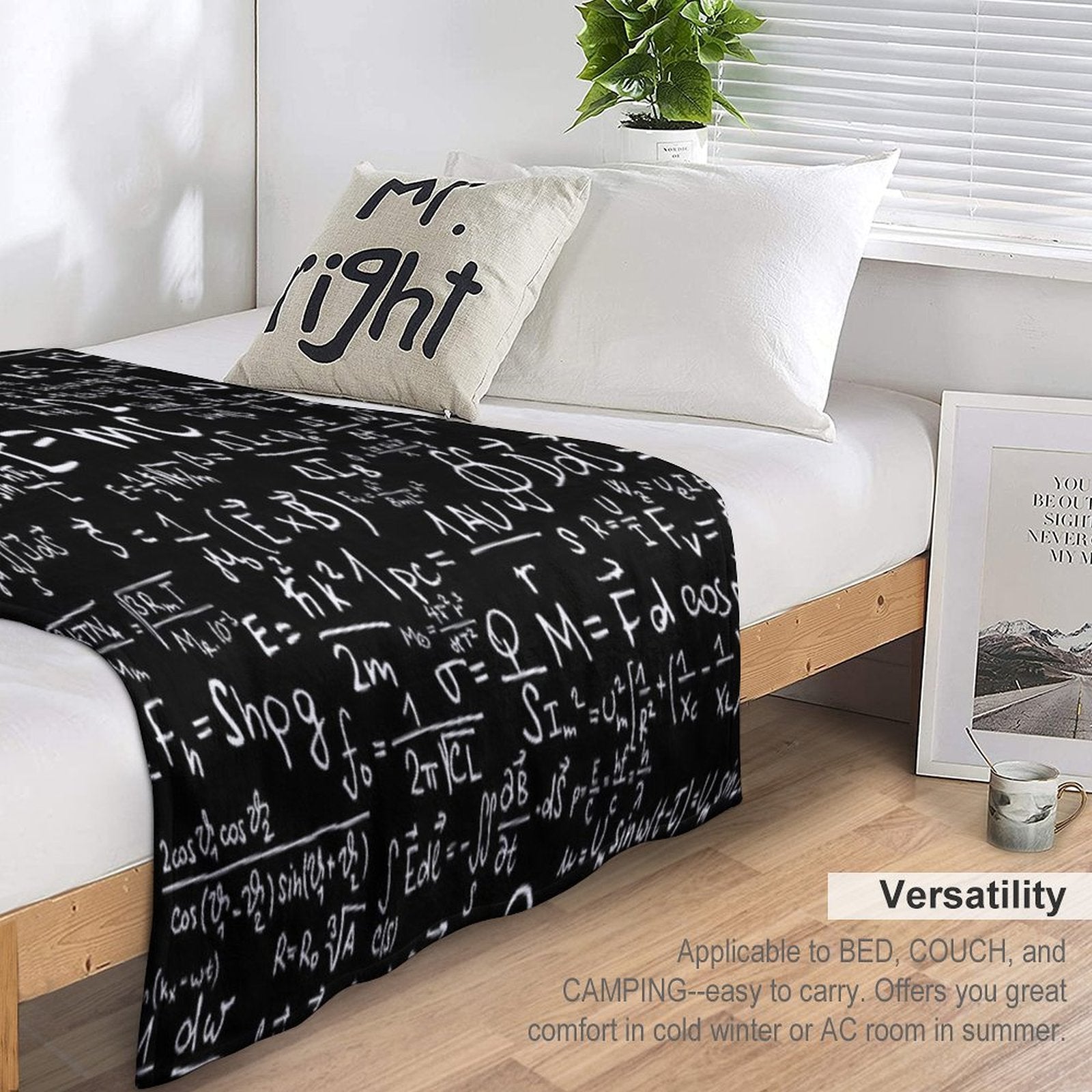Physics Equations Comfort Throw Blanket
