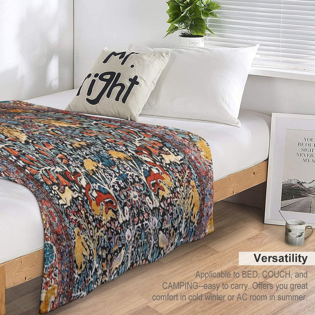 Antique Persian Carpet Print Premium Throw Blanket