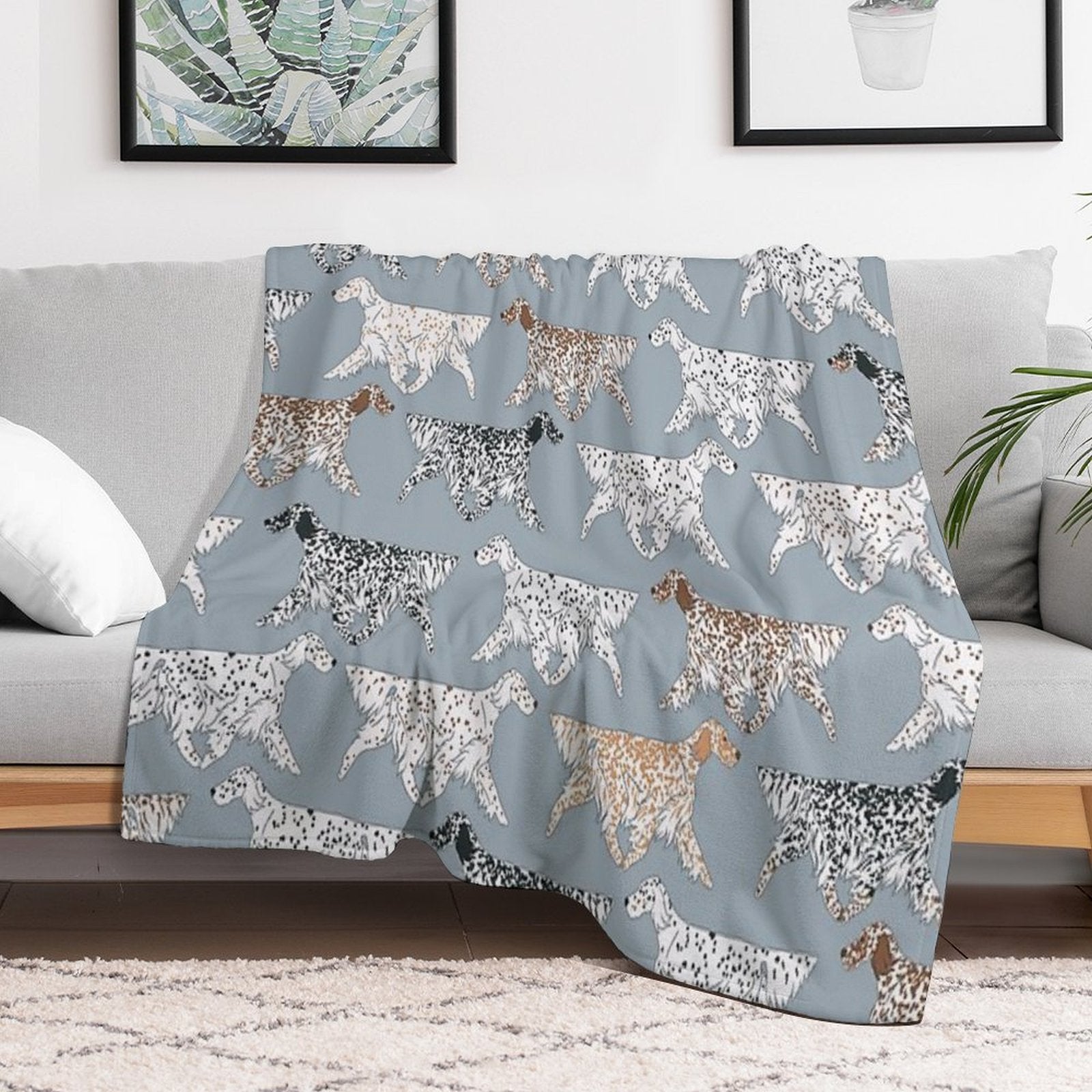 All The English Setters! Velvety-soft Throw Blanket