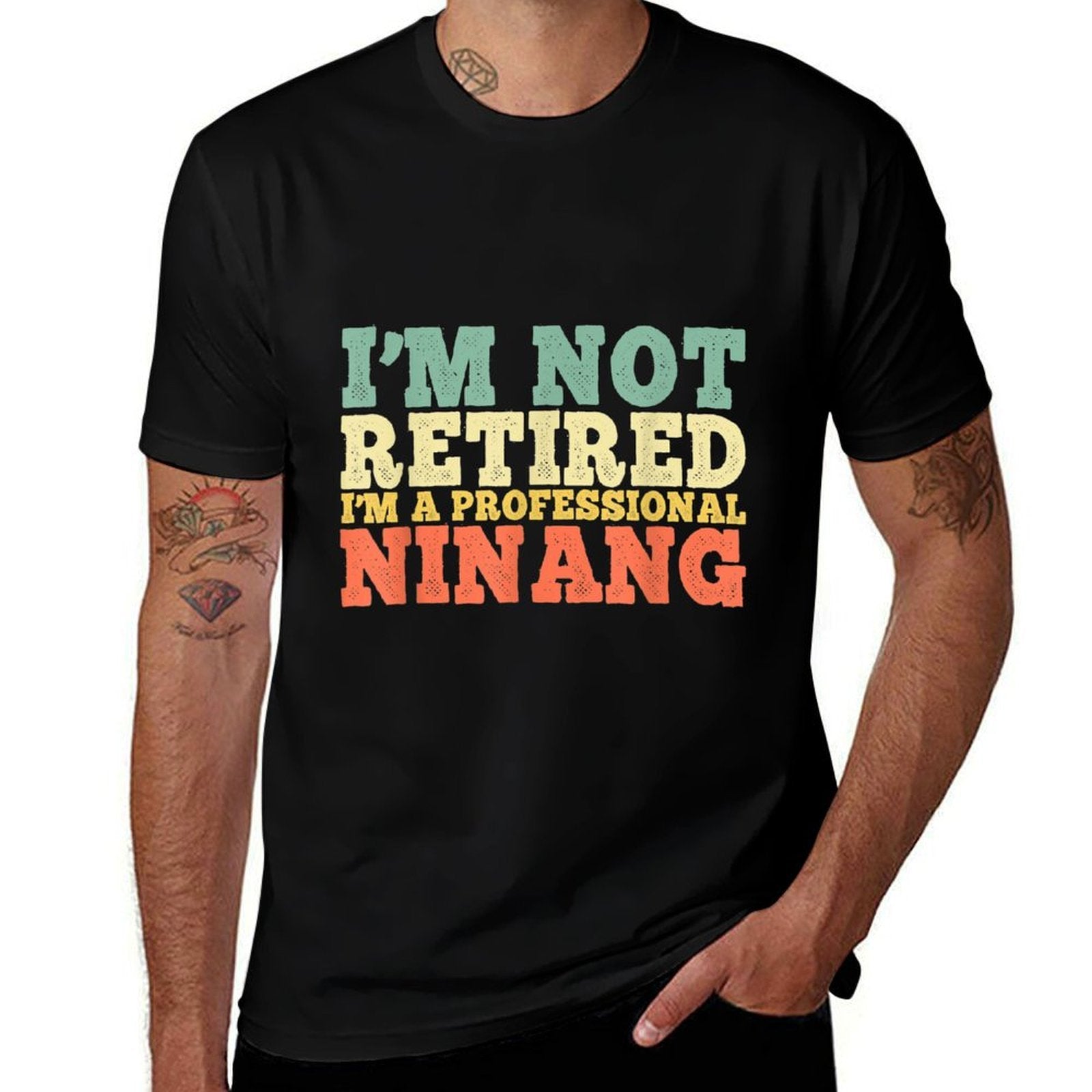 I'm Not Retired Professional Ninang Vintage Retirement Gift  Polyester Blend T-Shirt