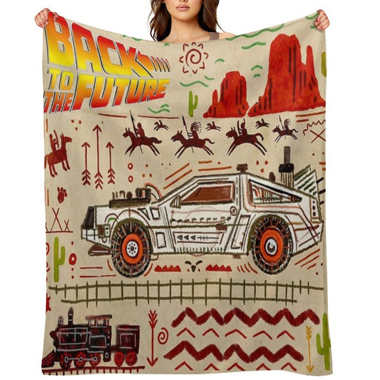 1885 Delorean Anti-pilling Throw Blanket