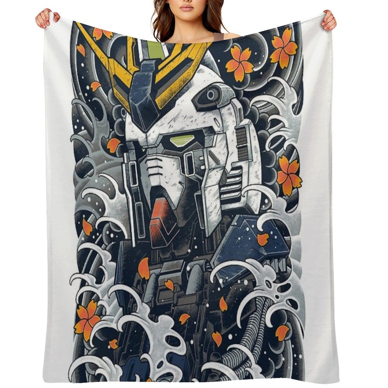 Nu Gundam Awesome Multi-functional Throw Blanket