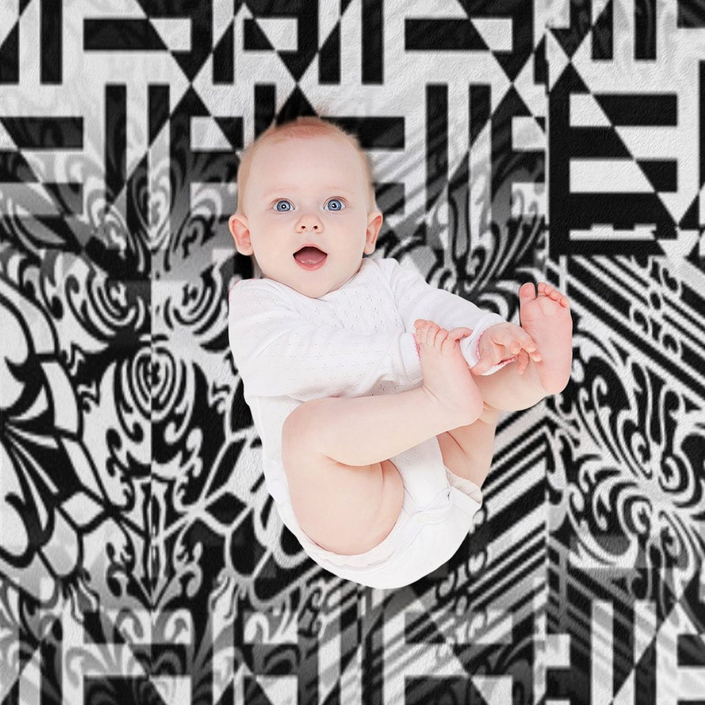 Black And White Madness Versatility Throw Blanket